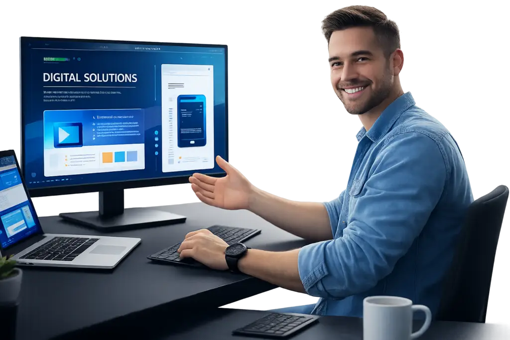 man with pc